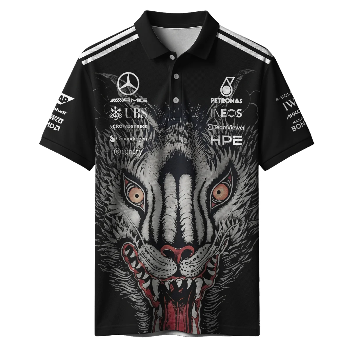 2026 Japan GP Y-3 x Mercedes F1 - Polo Shirt BLMER18326A1PL - Image 2