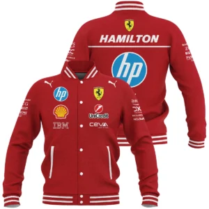 Lewis Hamilton Scuderia Ferrari F1 Baseball Jacket BLFRR5425A1LH