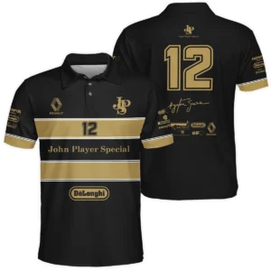 1985 Ayrton Senna John Player Special - Lotus Renault Polo Shirt BL3725A1PL - Motorsport Lifestyle Wear