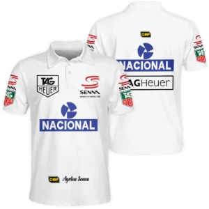 1985 Ayrton Senna John Player Special Lotus F1 Racing Team Polo Shirt BL3725A3PL - Trackside Outfit