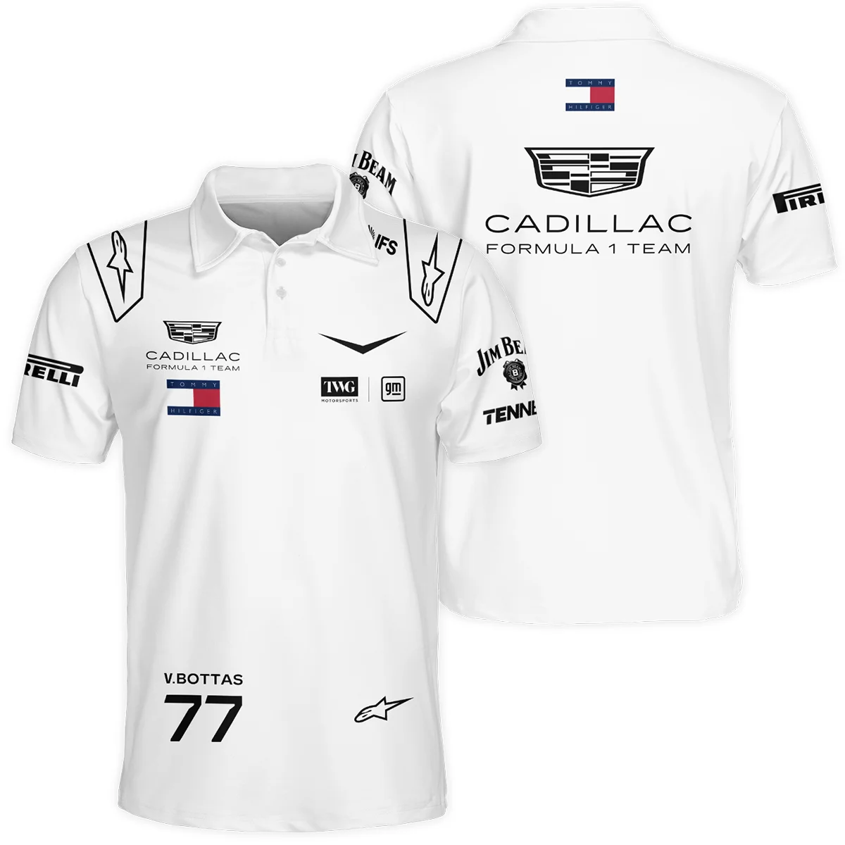 2026 Valtteri Bottas Cadillac F1 Team Apparel Polo Shirt BLVA9326VB4PL