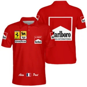 1990 Alain Prost Racing Costume Ferrari F1 Team Polo Shirt BLVAAP070725A02PL