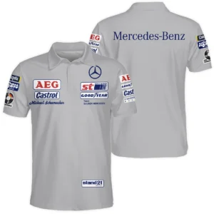 1990 Michael Schumacher Race Suit Mercedes F1 Polo Shirt BLVAMC020925A5PL