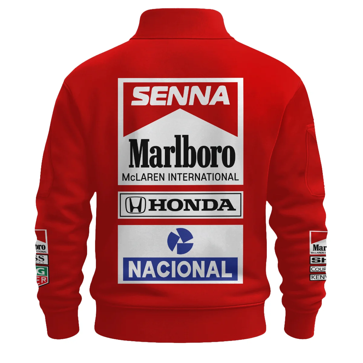 1988 Ayrton Senna Honda Race Suit Marlboro McLaren Sweatshirt Zipper BL3725A2SHZ - Image 3