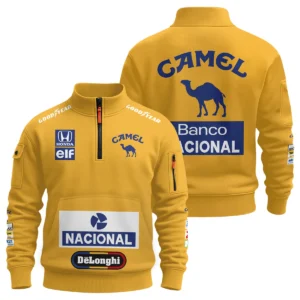1987 Ayrton Senna Camel Honda F1 Sweatshirt Zipper BL3725A5SHZ - Race Day Outfit