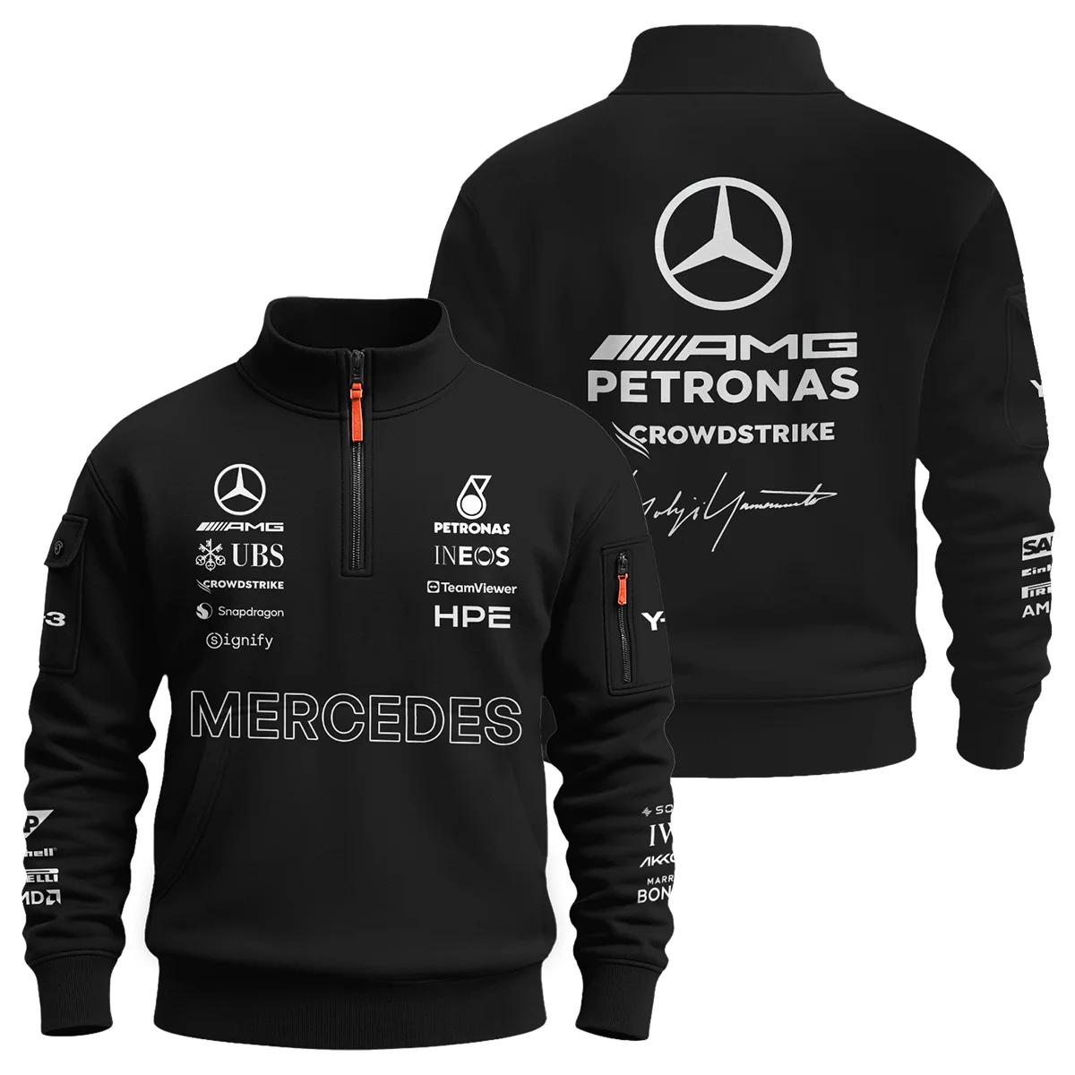 2026 Y-3 x Mercedes F1 Teamwear - Sweatshirt Zipper BLMER18326A3SHZ
