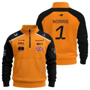 #1 2026 Lando Norris McLaren F1 Team For Fans Sweatshirt Zipper BLNR3126A1SHZ - Pit Lane Clothing