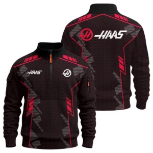 Haas F1 Teamwear Sweatshirt Zipper BLVA5326A1HAASSHZ - Race Day Outfit