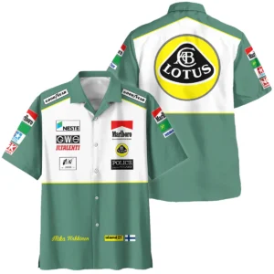 1991 Mika Hakkinen Racing Suit Lotus F1 Hawaiian Shirt BLVAMH271025A2HW