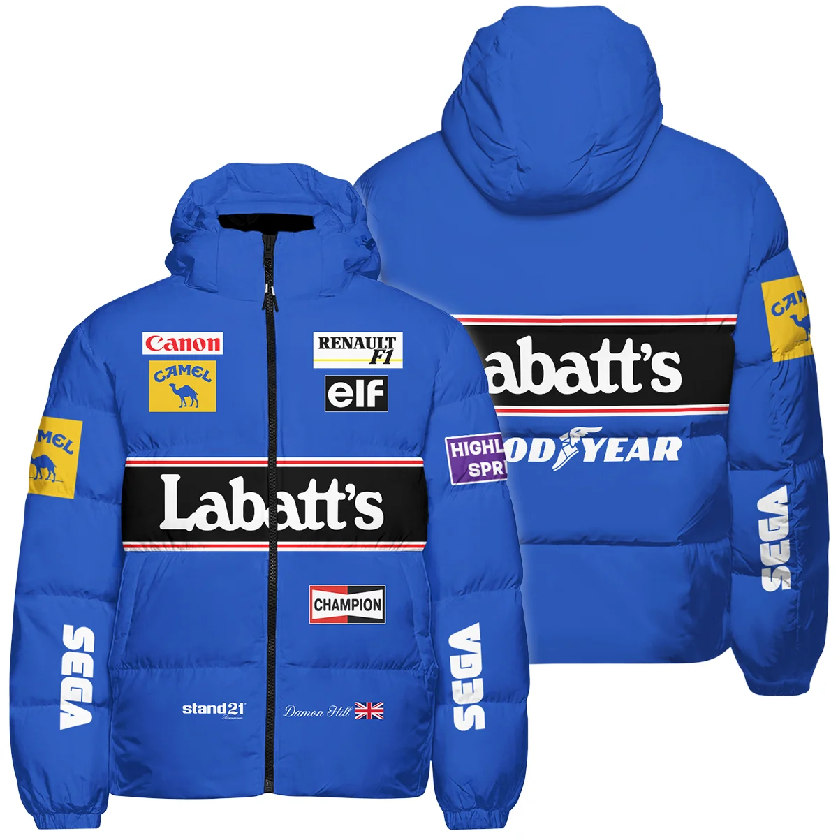 1993 Damon Hill Racing Suit Williams F1 Down & Puffer Jackets BLVADH050925A1HCJ