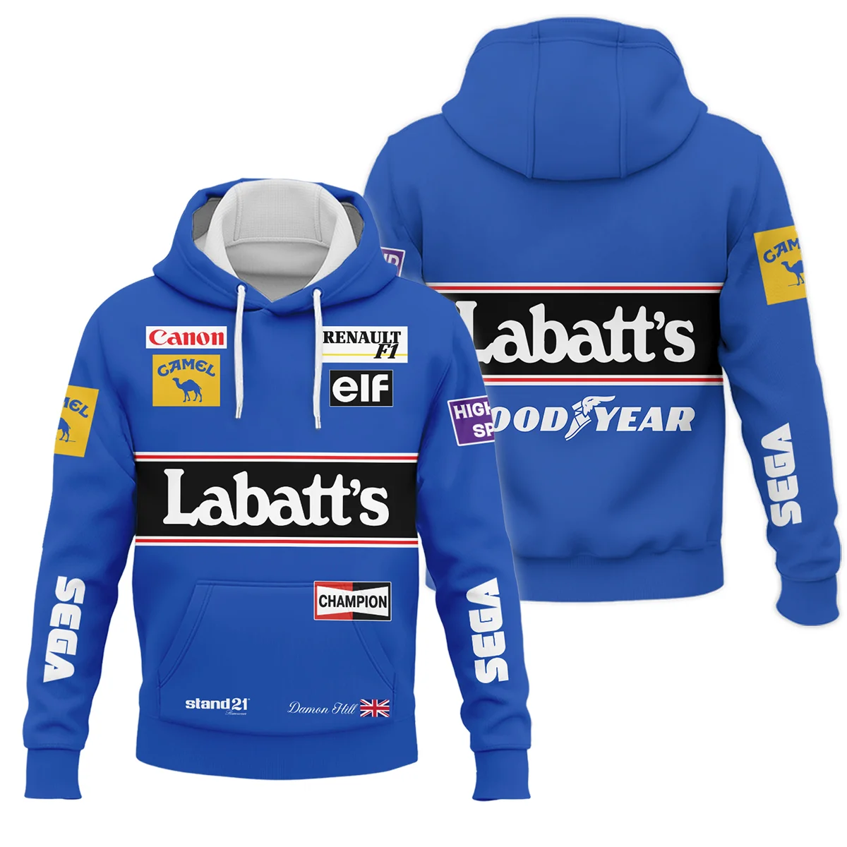 1993 Damon Hill Racing Suit Williams F1 Hoodie BLVADH050925A1HD