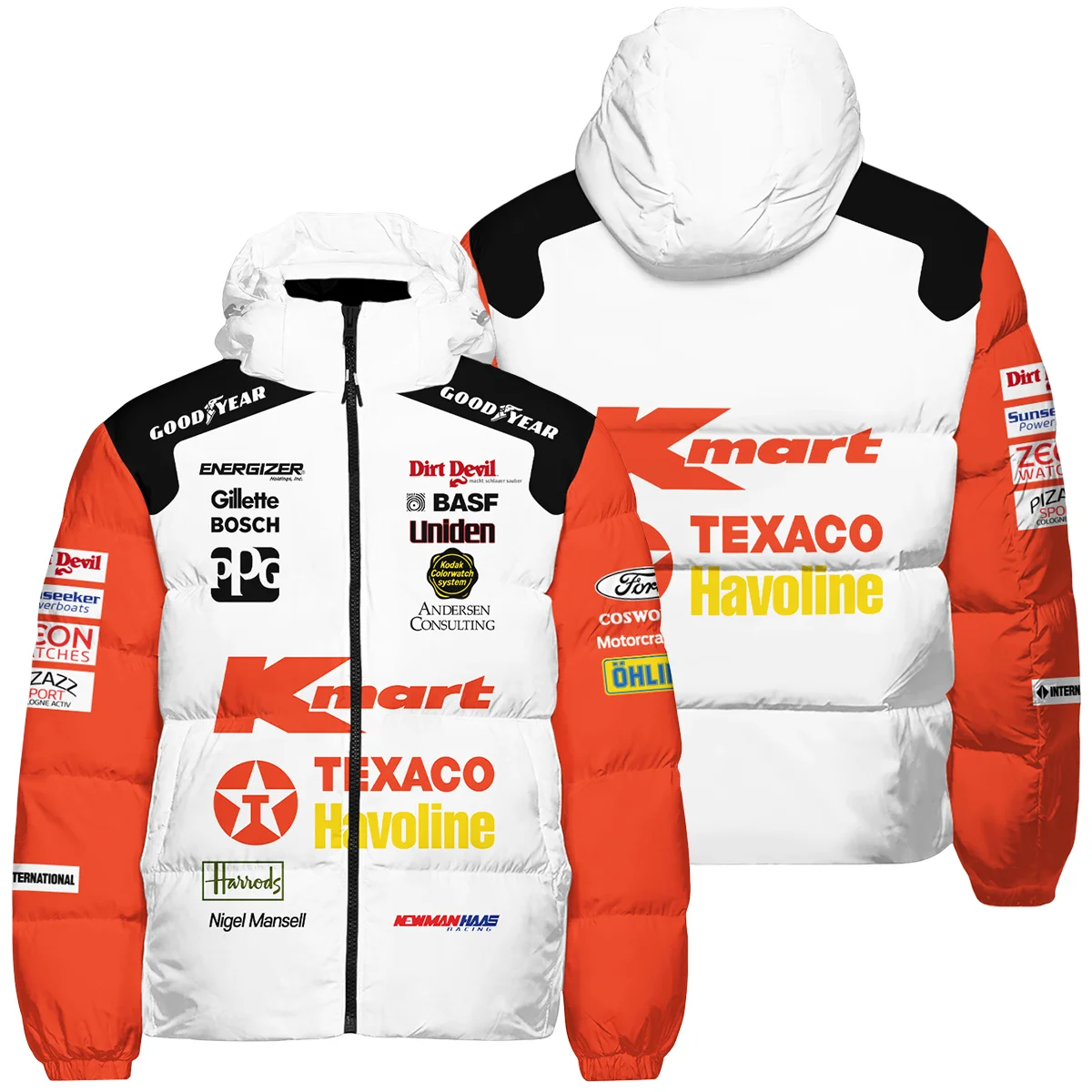 1993 Nigel Mansell Racing Suit Newman Haas IndyCar Down & Puffer Jackets BLNM29725A6HCJ