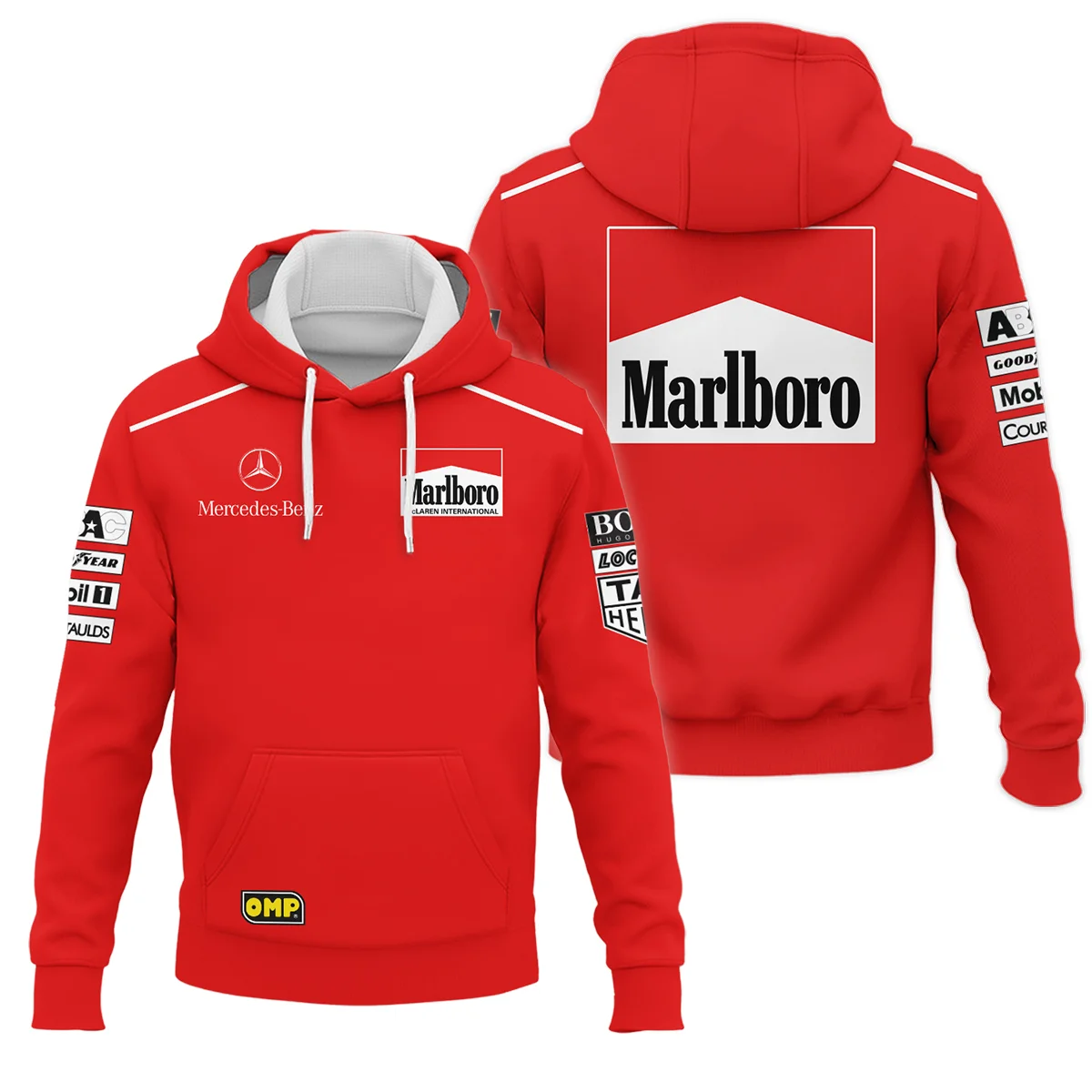 1995 Mika Hakkinen Racing Suit McLaren F1 Hoodie BLVAMH271025A3HD - Motorsport Apparel
