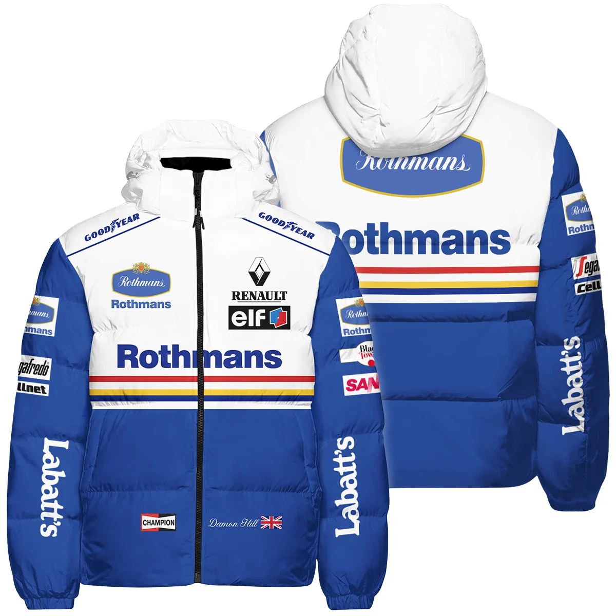 1996 WDC Damon Hill Racing Suit Williams F1 Down & Puffer Jackets BLVADH050925A2HCJ