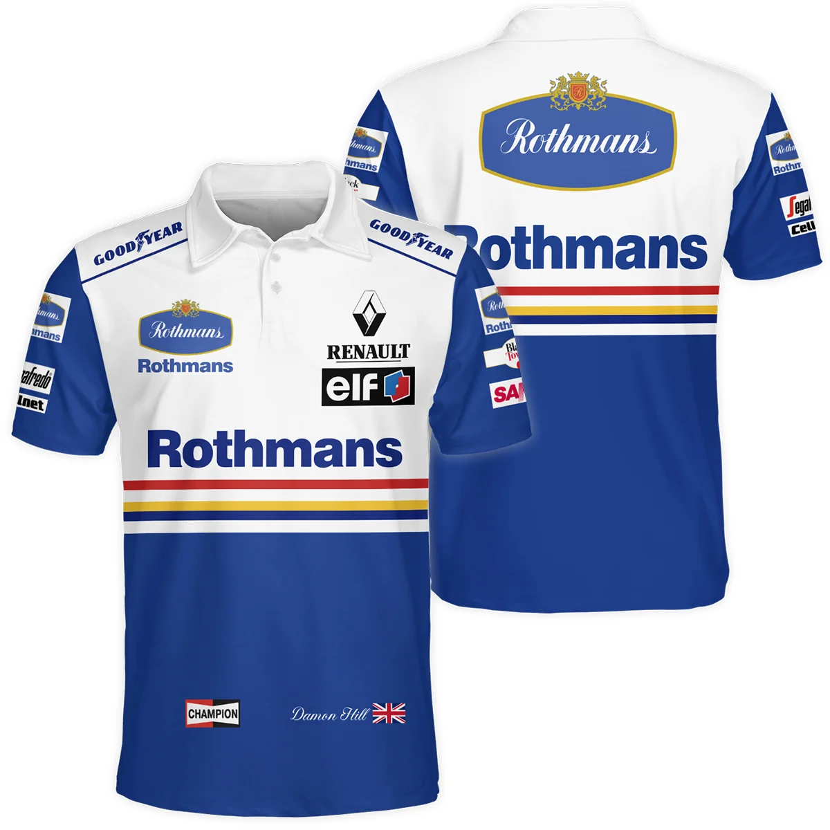 1996 WDC Damon Hill Racing Suit Williams F1 Polo Shirt BLVADH050925A2PL