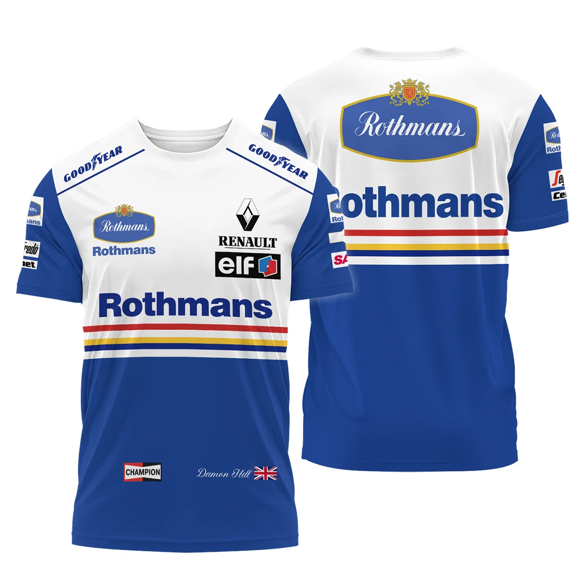 1996 WDC Damon Hill Racing Suit Williams F1 T-Shirt BLVADH050925A2TS