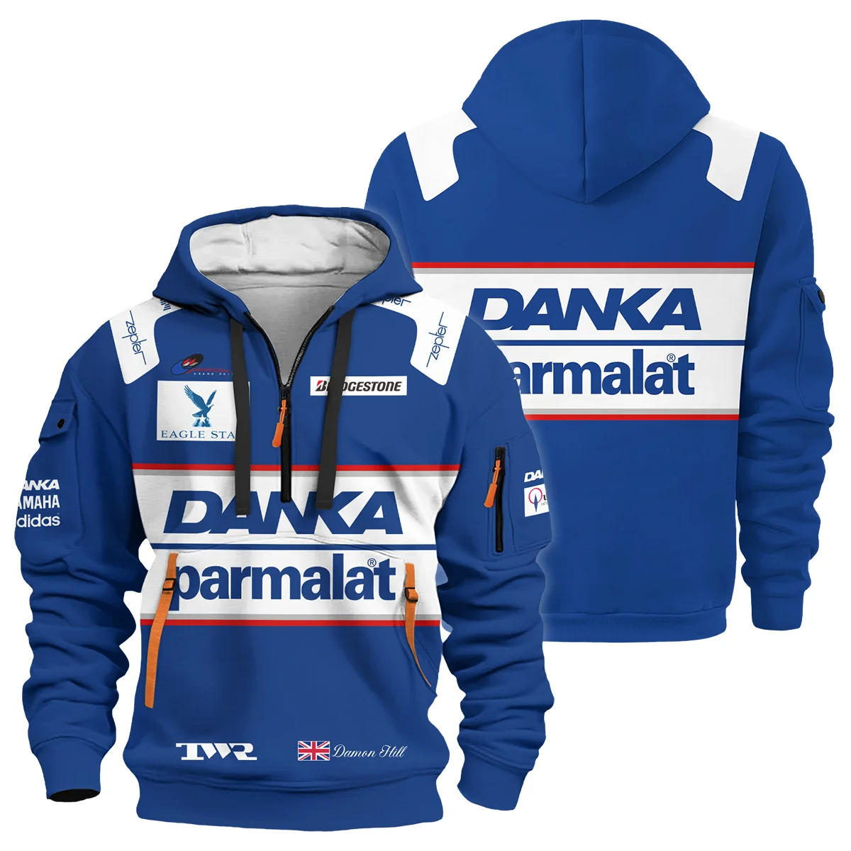 1997 Damon Hill Racing Suit Hoodie Half Zip BLVADH050925A4HDF