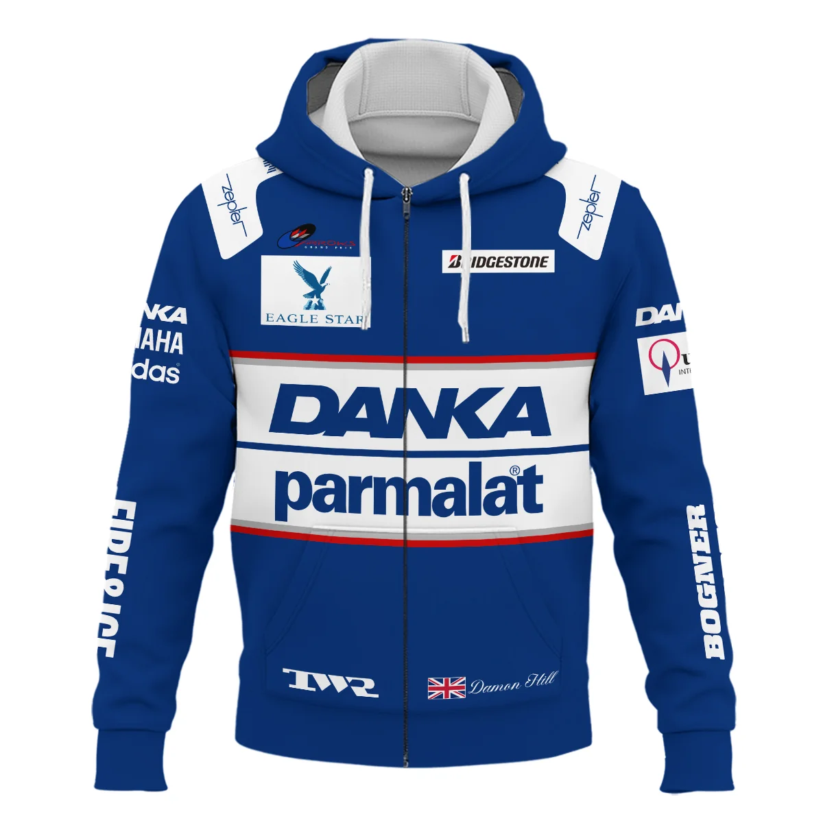 Alternative view of 1997 Damon Hill Racing Suit Zipper Hoodie BLVADH050925A4ZHD