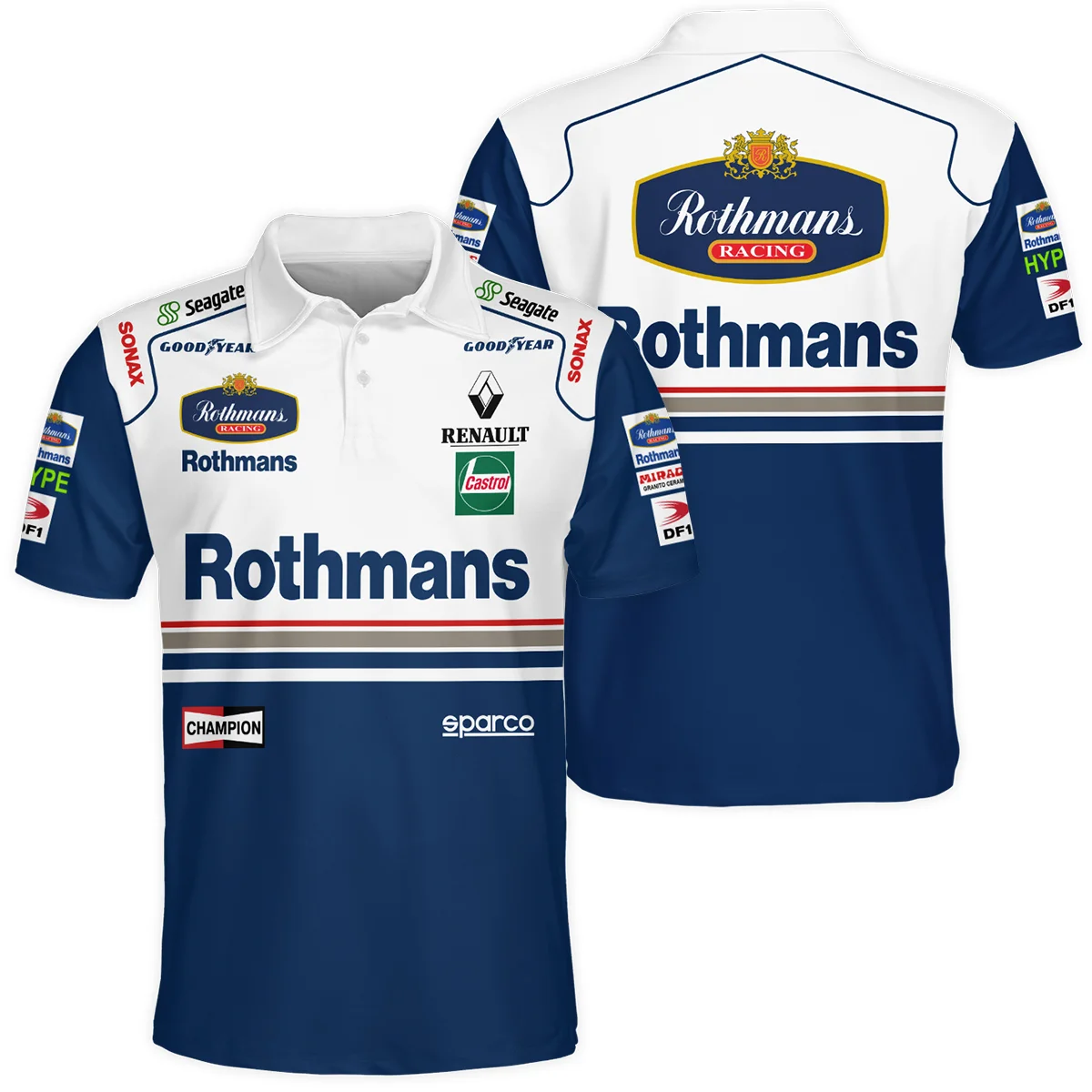 1997 Jacques Villeneuve Racing Suit Williams F1 Polo Shirt BLJV10825A2PL - Race Day Design