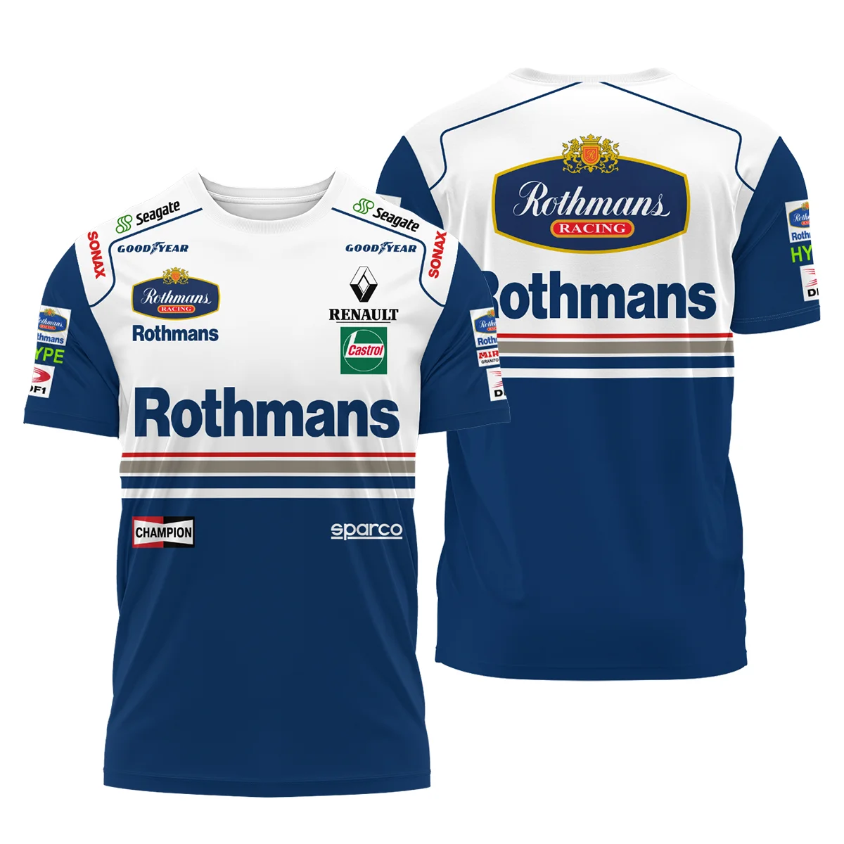 1997 Jacques Villeneuve Racing Suit Williams F1 T-Shirt BLJV10825A2TS - Racing Lifestyle Clothing