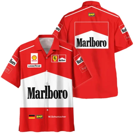 1997 Michael Schumacher Race Suit Ferrari F1 Hawaiian Shirt BLVAMC020925A7HW - Formula Racing Apparel