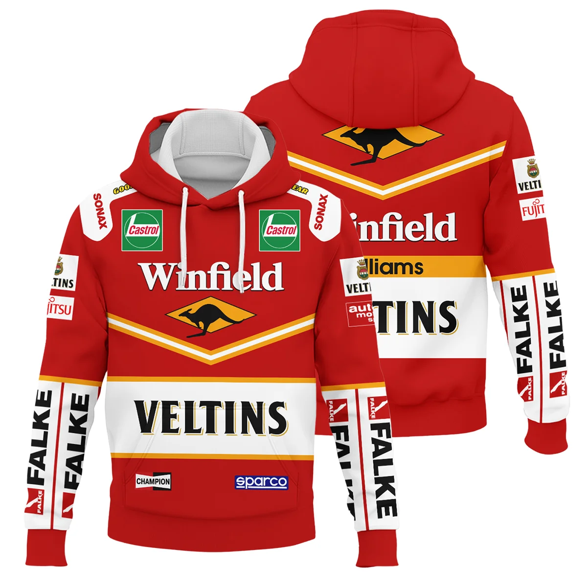 1998 Jacques Villeneuve Racing Suit Williams F1 Hoodie BLJV10825A3HD