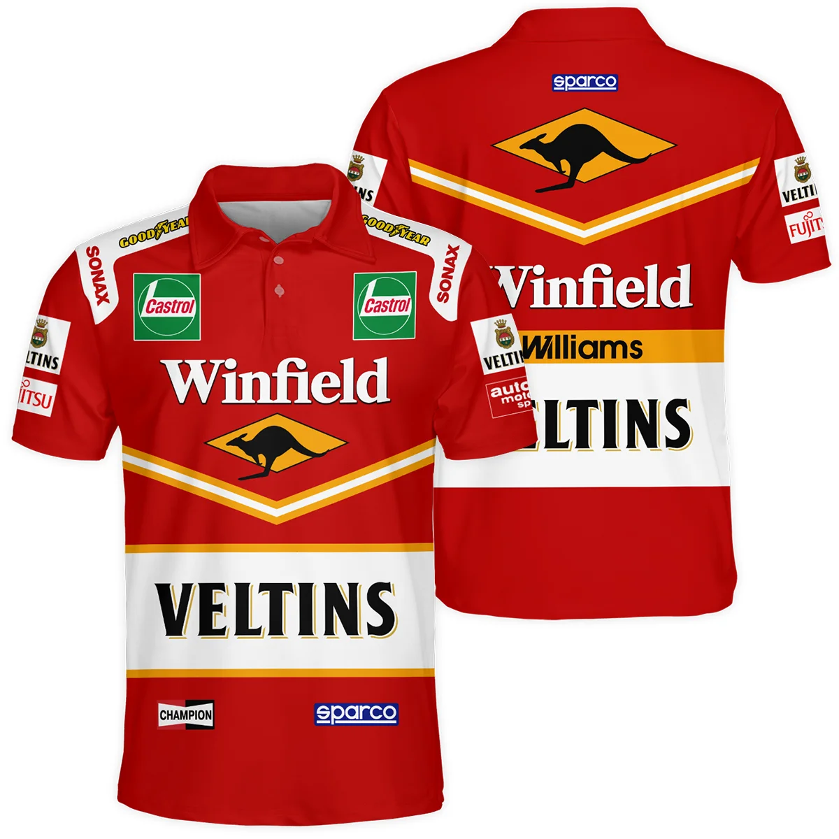 1998 Jacques Villeneuve Racing Suit Williams F1 Polo Shirt BLJV10825A3PL