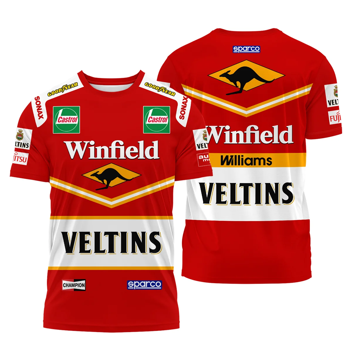 1998 Jacques Villeneuve Racing Suit Williams F1 T-Shirt BLJV10825A3TS