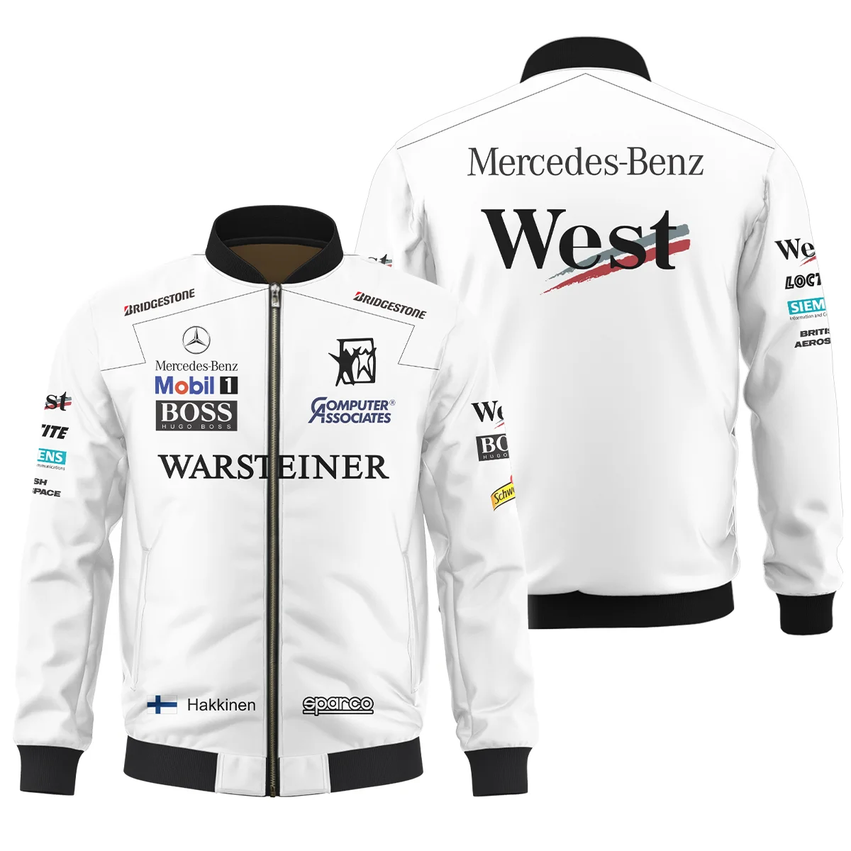 1998 WDC Mika Hakkinen Racing Suit McLaren F1 Bomber BLVAMH271025A4BB