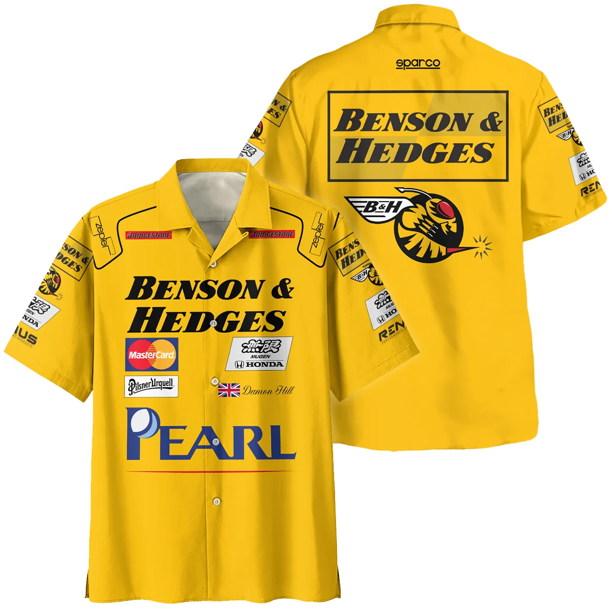 1999 Damon Hill Racing Suit Hawaiian Shirt BLVADH050925A3HW