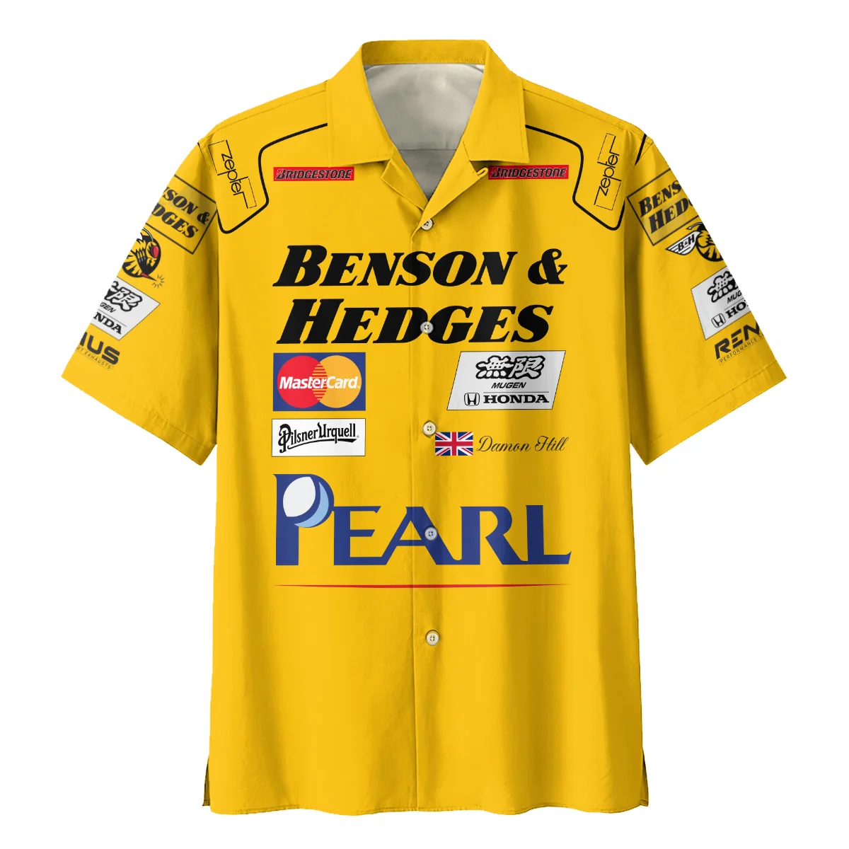 Alternative view of 1999 Damon Hill Racing Suit Hawaiian Shirt BLVADH050925A3HW