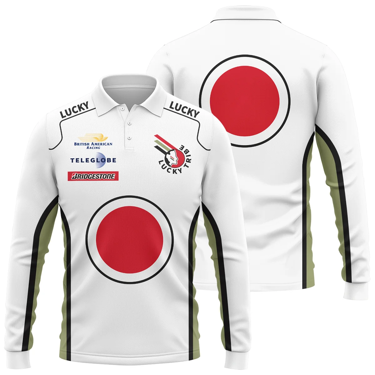 1999 Jacques Villeneuve Racing Suit F1 Long Polo Shirt BLJV10825A4LPL - Trackside Outfit