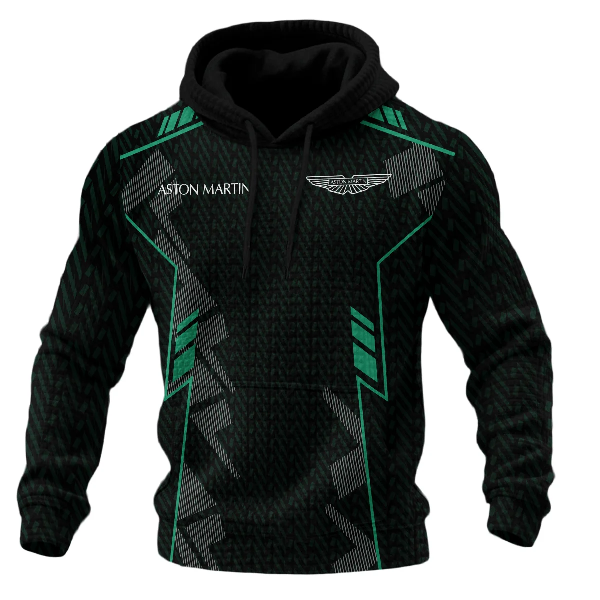 Aston Martin F1 Teamwear Hoodie Quilted Waffle BLVA5326A1AMHQW - Image 2