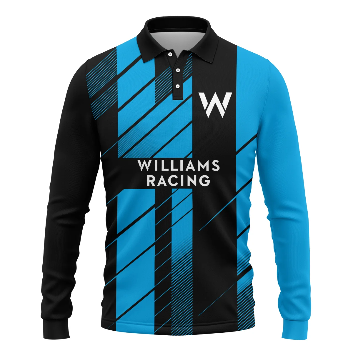 Williams F1 Teamwear Long Polo Shirt BLVA5326A2WILLPL - Image 2