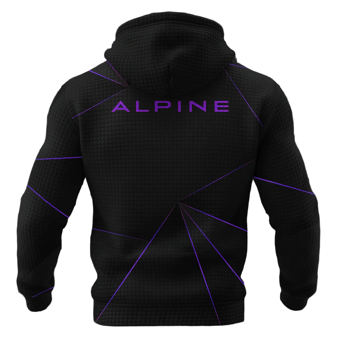 Alpine F1 Teamwear Hoodie Quilted Waffle BL8326A1ALPHQW - Image 3