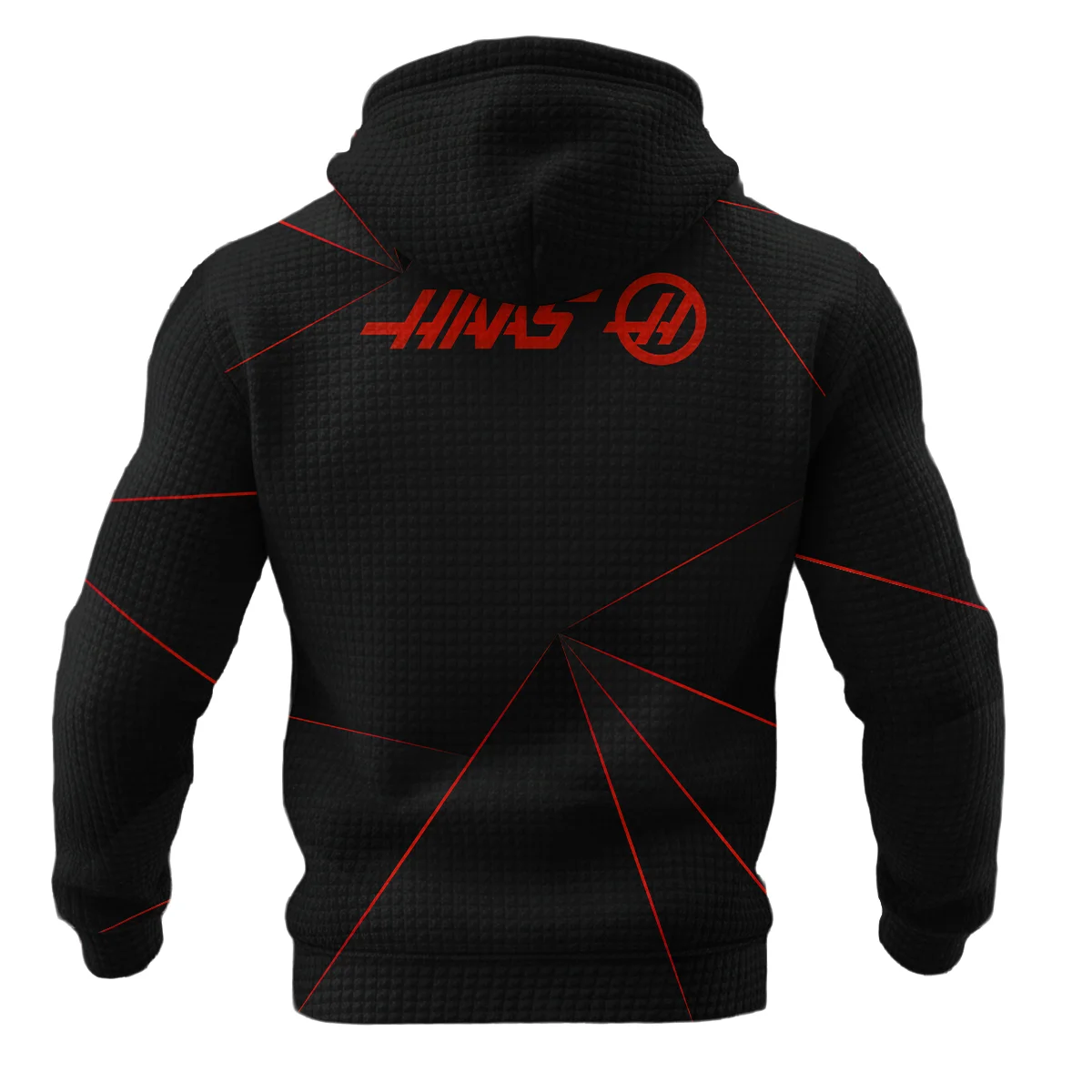 Haas F1 Teamwear Hoodie Quilted Waffle BL8326A1HAASHQW - Image 3