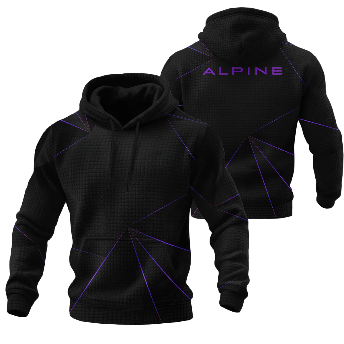 Alpine F1 Teamwear Hoodie Quilted Waffle BL8326A1ALPHQW