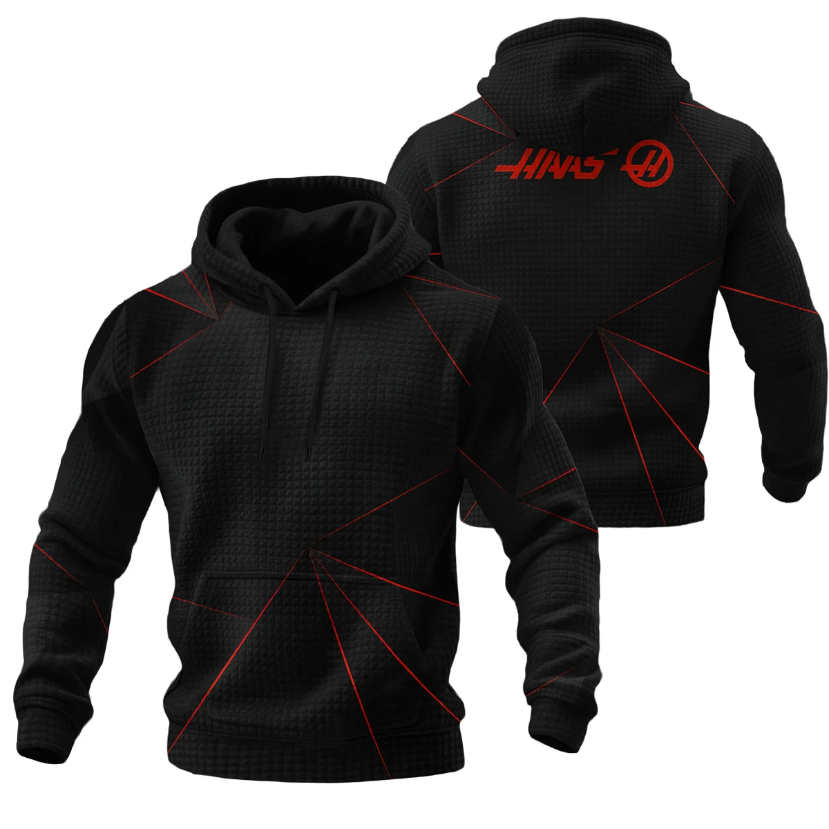 Haas F1 Teamwear Hoodie Quilted Waffle BL8326A1HAASHQW