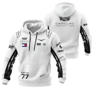 2026 Valtteri Bottas Cadillac F1 Team Apparel Hoodie Quilted Waffle BLVA9326VB4HQW