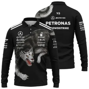 2026 Mercedes x Y-3 Japan GP F1 - Long Polo Shirt BLMER18326A2LPL