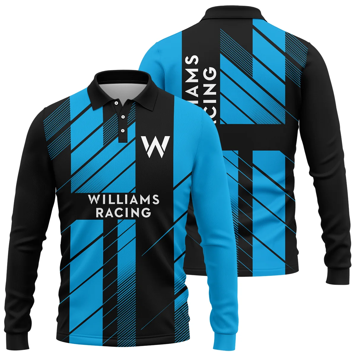 Williams F1 Teamwear Long Polo Shirt BLVA5326A2WILLPL