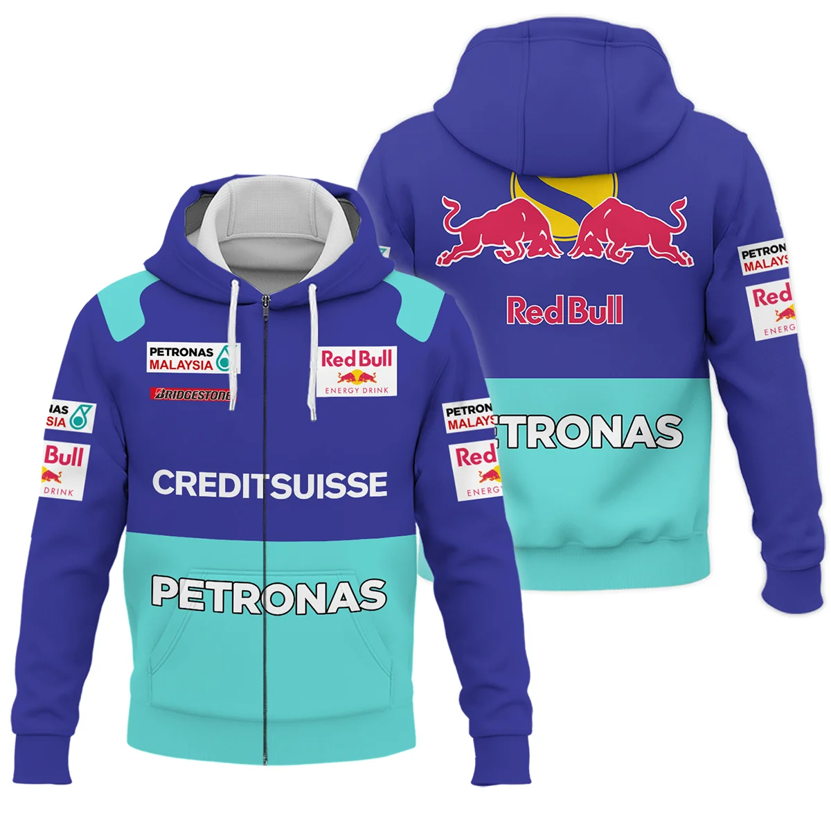 2001 Kimi Raikkonen Racing Suit Sauber F1 Zipper Hoodie BLVAKR191125A1ZHD - Trackside Outfit