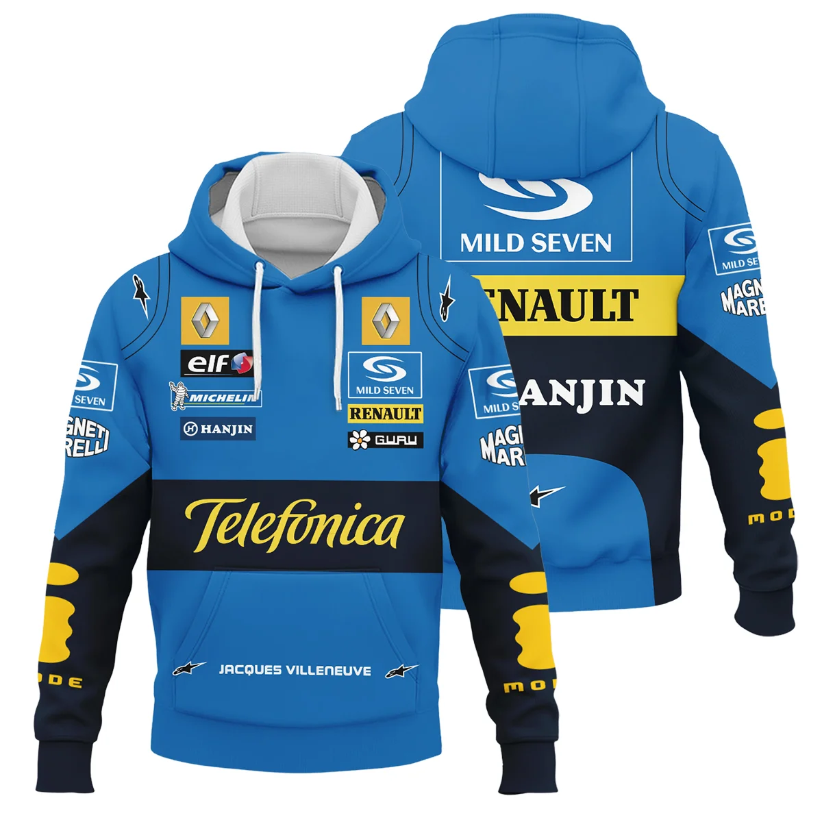 2004 Jacques Villeneuve Racing Suit Renault F1 Hoodie BLJV10825A6HD