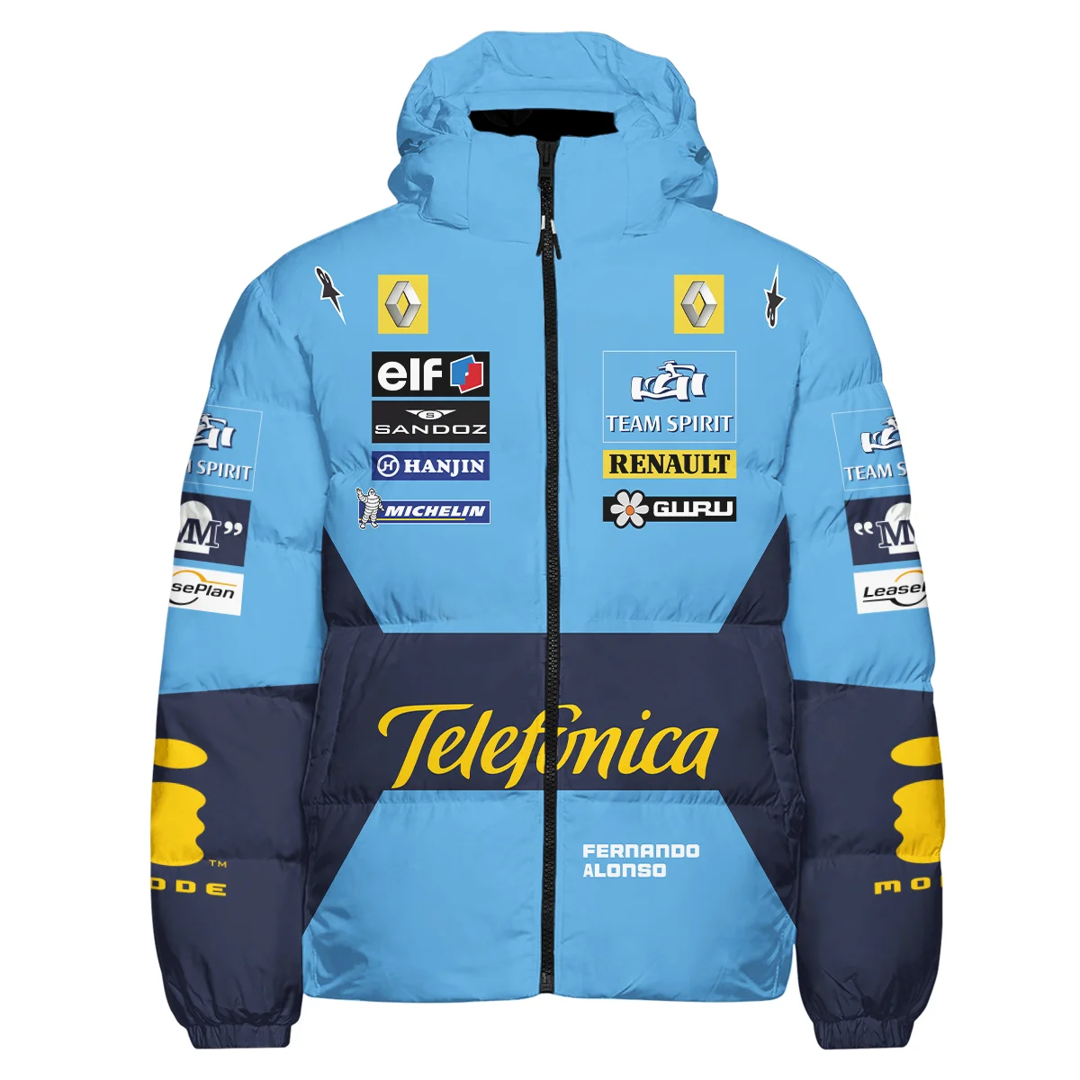 2005 Fernando Alonso Racing Suit Renault F1 Down & Puffer Jackets BLVAFA030925A5HCJ - Image 2