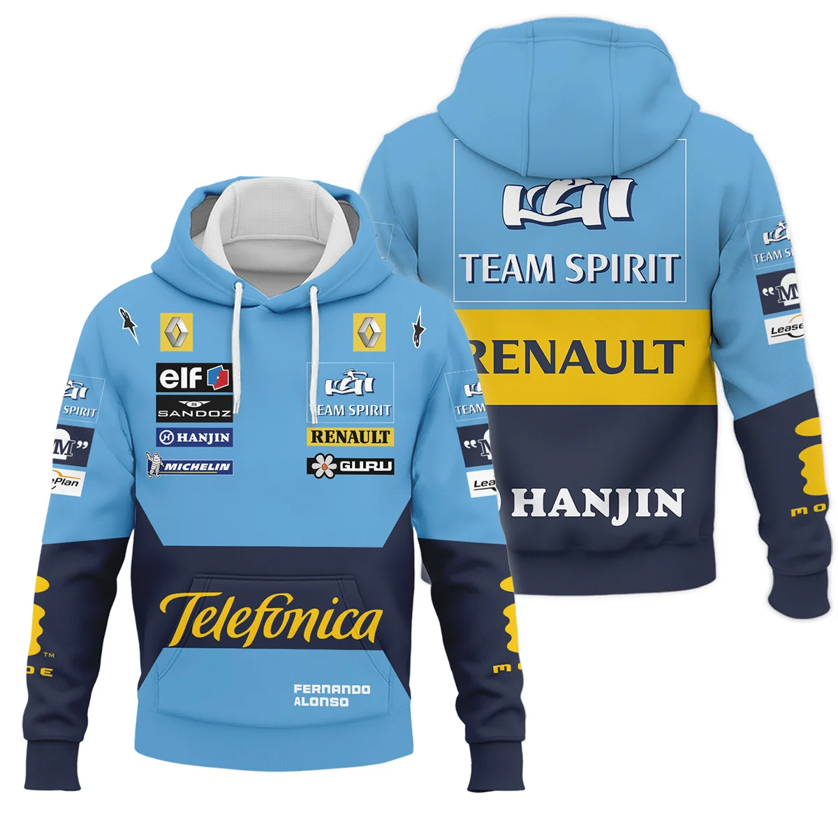 2005 Fernando Alonso Racing Suit Renault F1 Hoodie BLVAFA030925A5HD