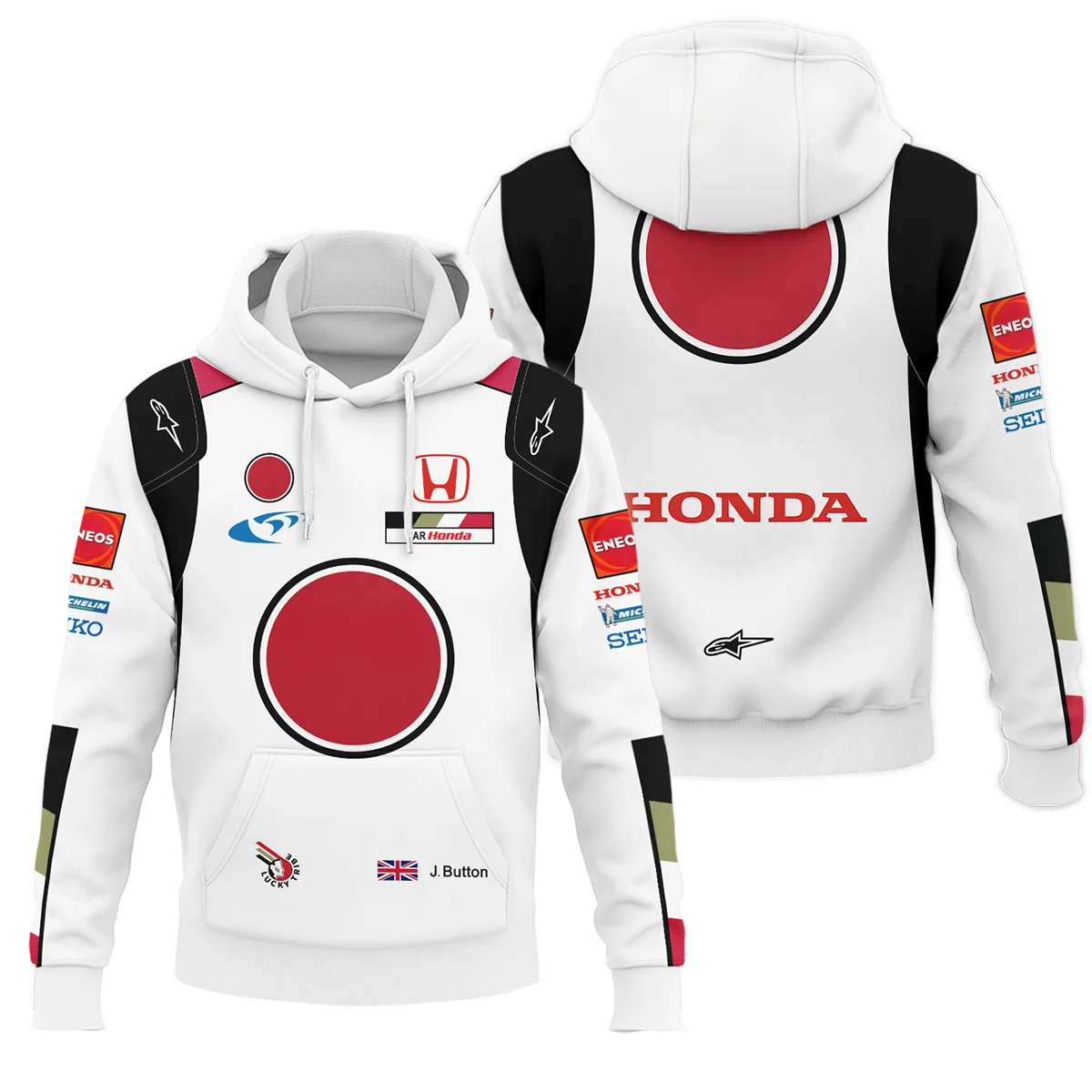 2005 Jenson Button Racing Suit BAR Honda F1 Hoodie BLVAJB010925A3HD
