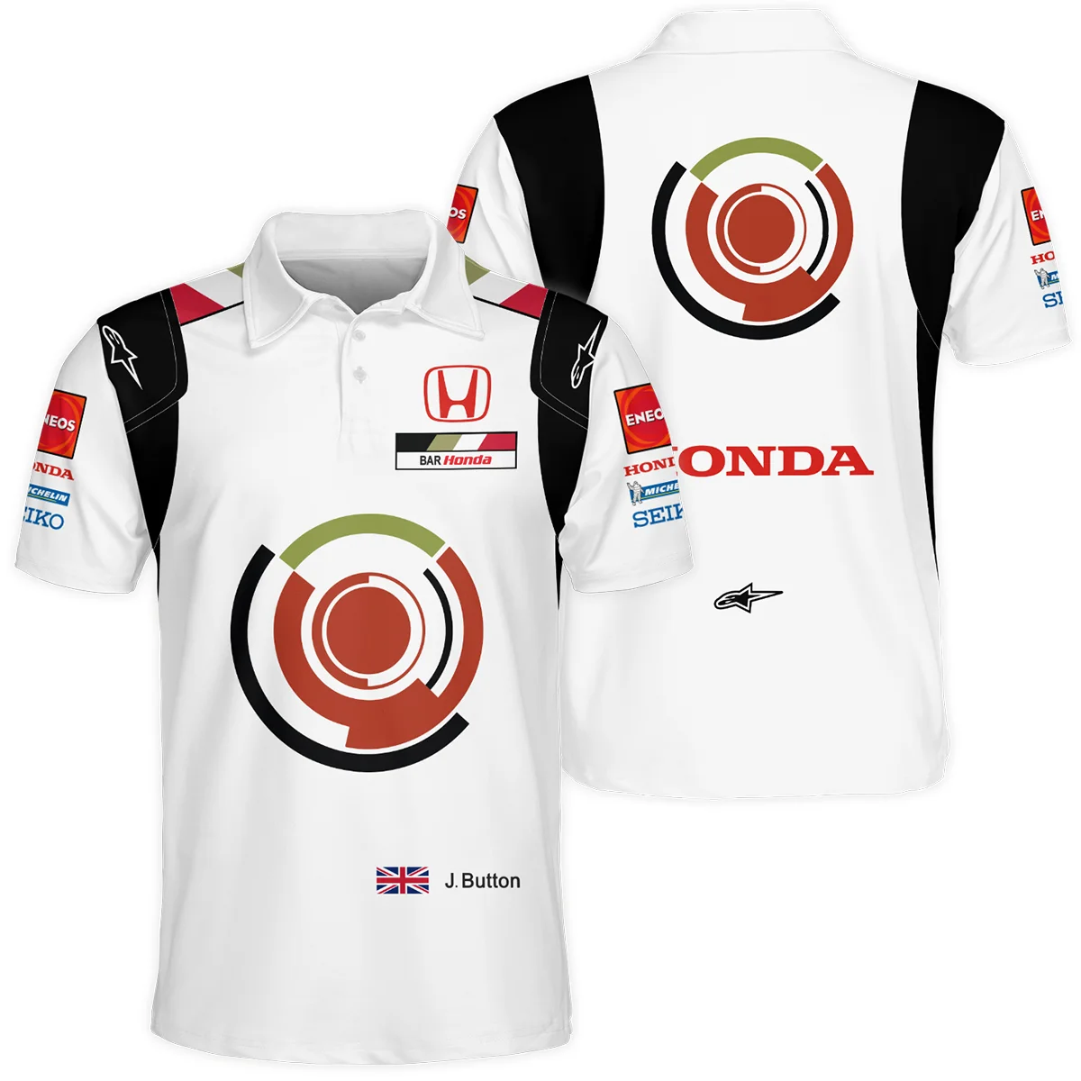2005 Jenson Button Racing Suit BAR Honda F1 Polo Shirt BLVAJB010925A4PL