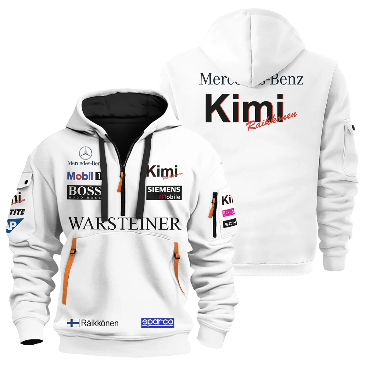2005 Kimi Raikkonen Racing Suit McLaren F1 Hoodie Half Zip BLVAKR191125A3HDF