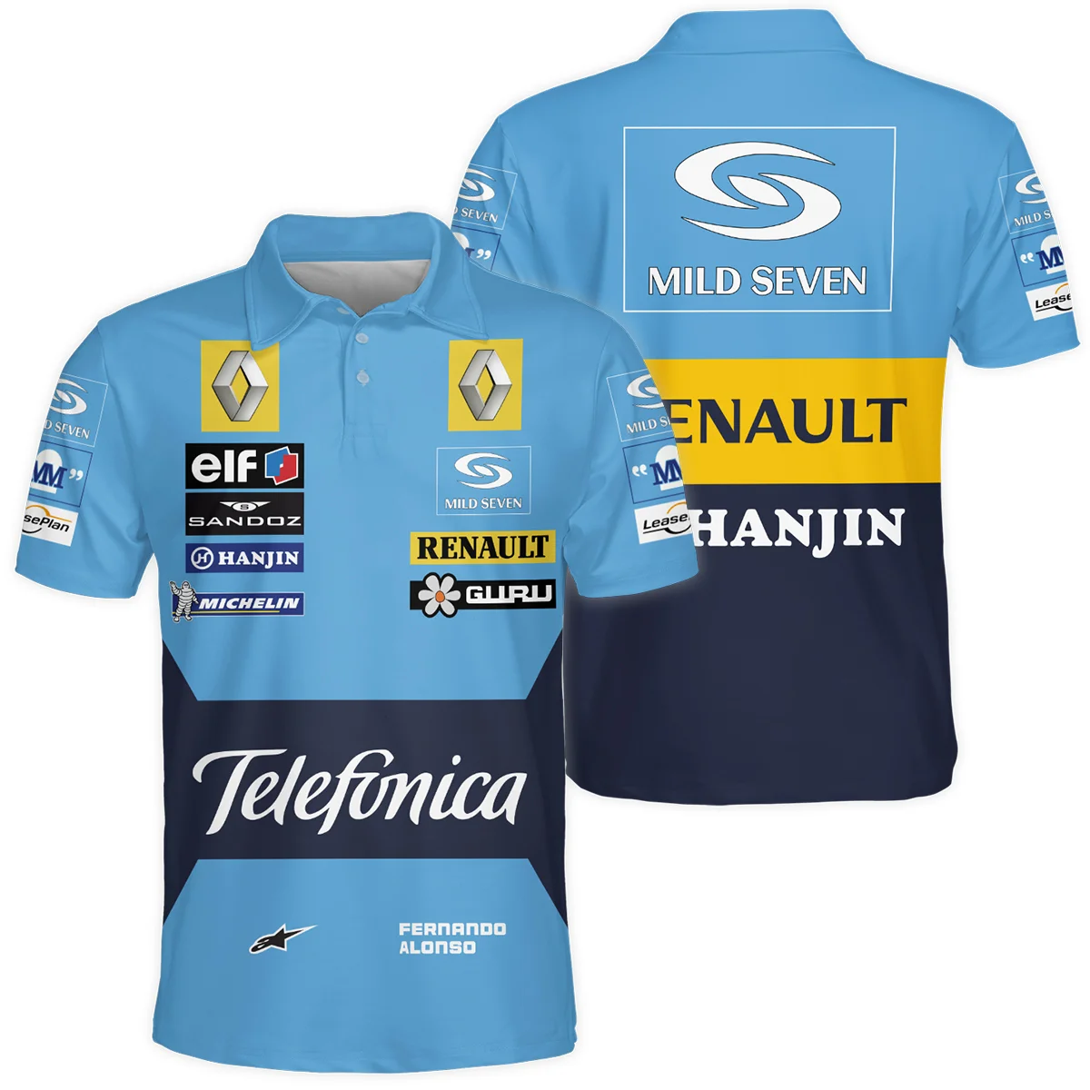 2006 Fernando Alonso Racing Suit Renault F1 Polo Shirt BLVAFA030925A4PL