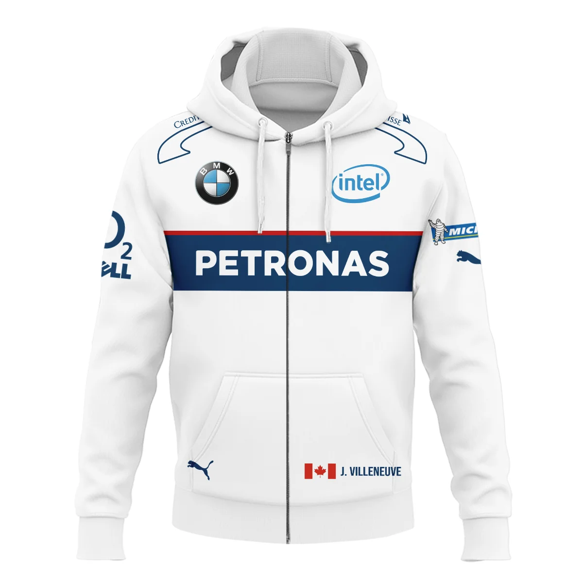 Alternative view of 2006 Jacques Villeneuve Racing Suit F1 Zipper Hoodie BLJV10825A8ZHD